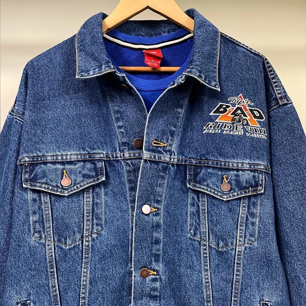 RIP’S BAD RIDE VIII BLUE DENIM JACKET FOR MEN’S & WOMEN’S - Picture 4 of 6